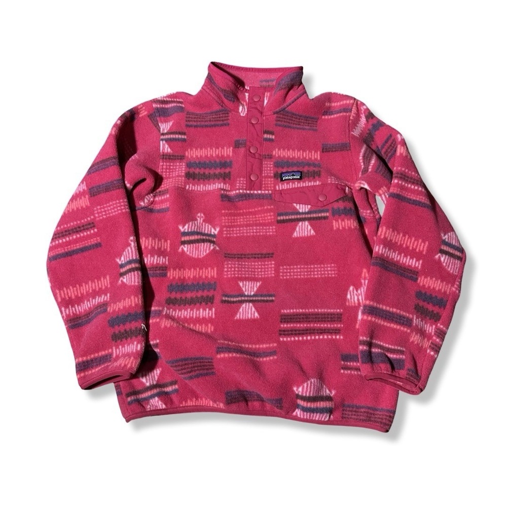 Patagonia Synchilla Pullover Jacket Fleece Girls Sz 12 Large